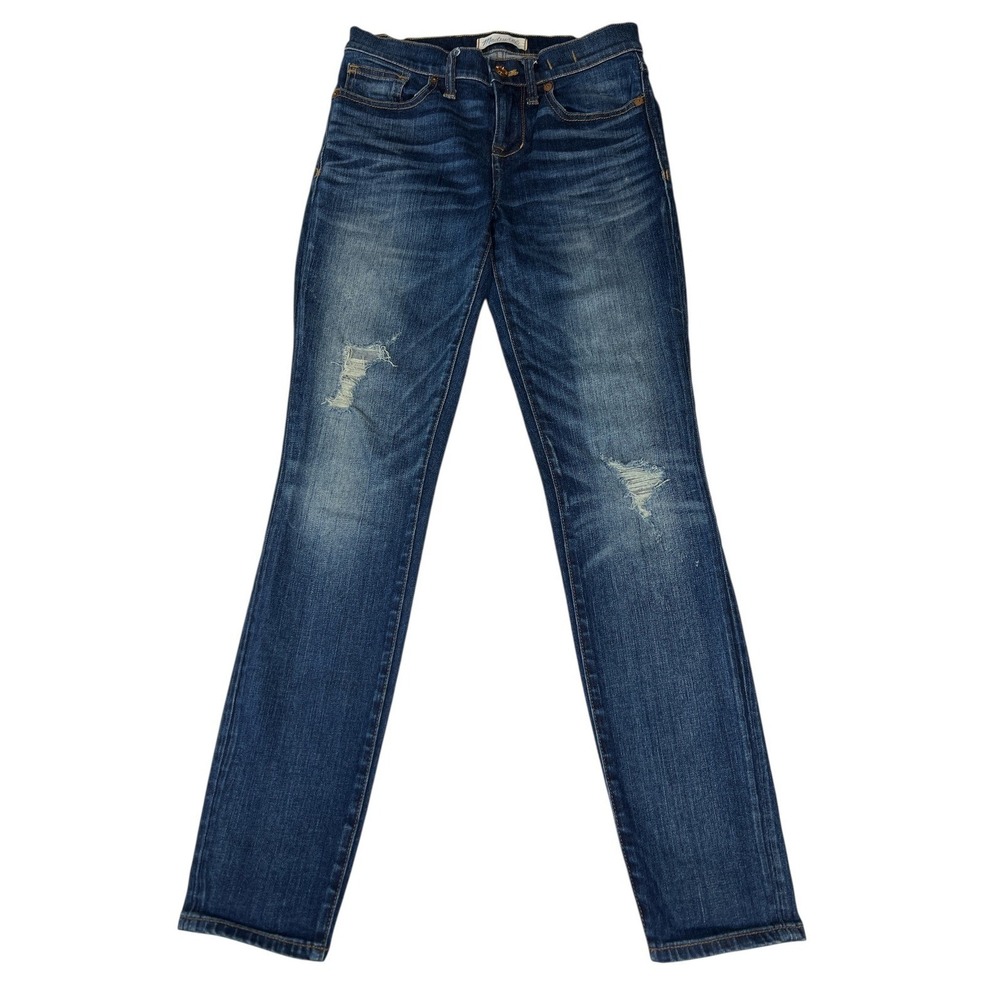 Madewell Skinny Jeans Womens 26 Dark Wash Distressed Stretch‎ Denim High Rise
